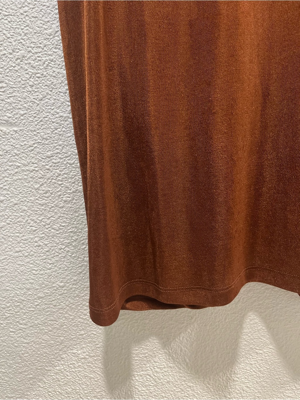 Button-Front Ruched Mini Dress in Rust - Picture 5 of 6